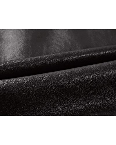 Fairylinks Men's Casual Faux Leather Jacket, Black, Medium #TOP5