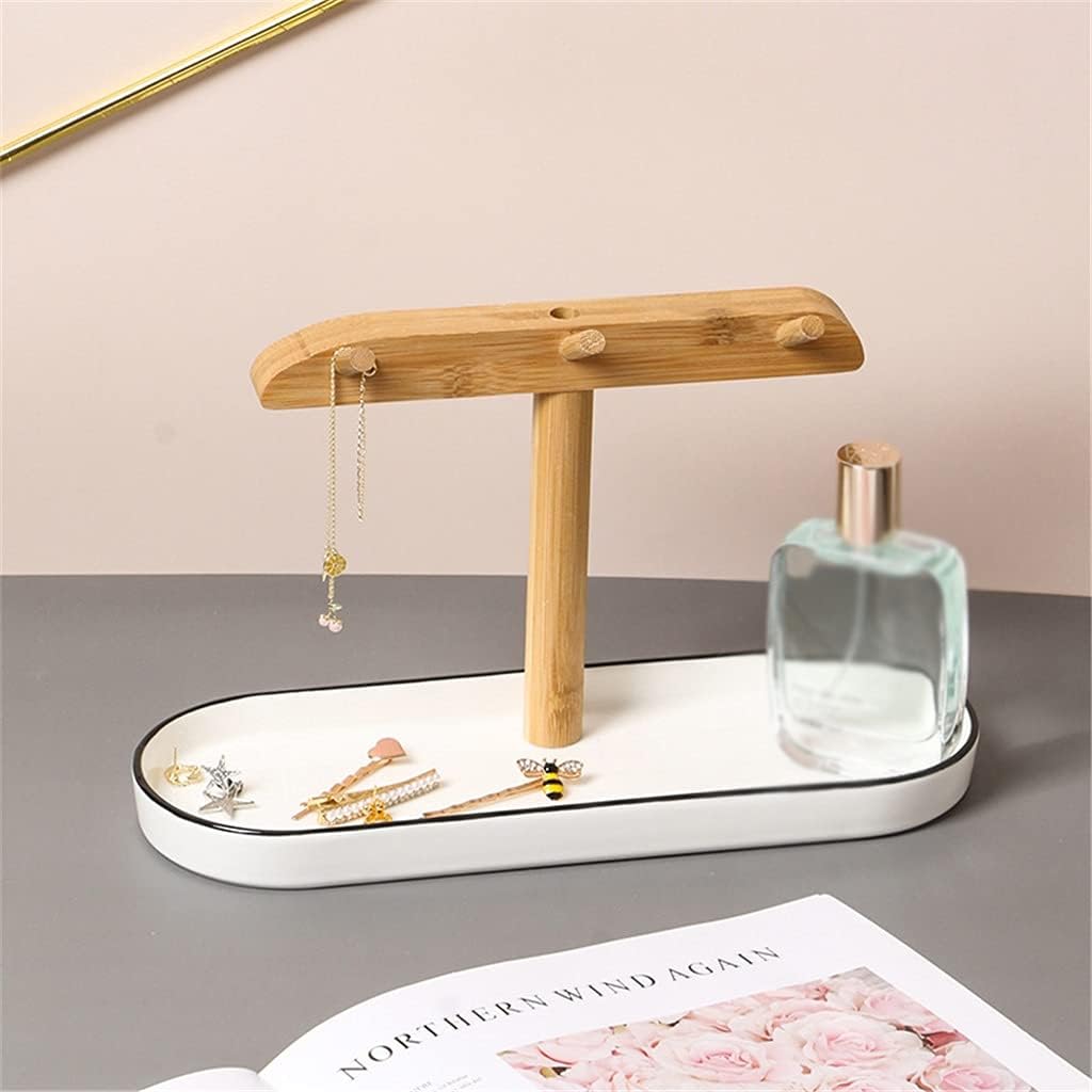 Key Rack Door-to-Door Ceramic Key Hook Rack Entrance Living Room Bedroom Jewelry Sundries Storage Decorative Ornaments (Color : A Size : 281016CM)