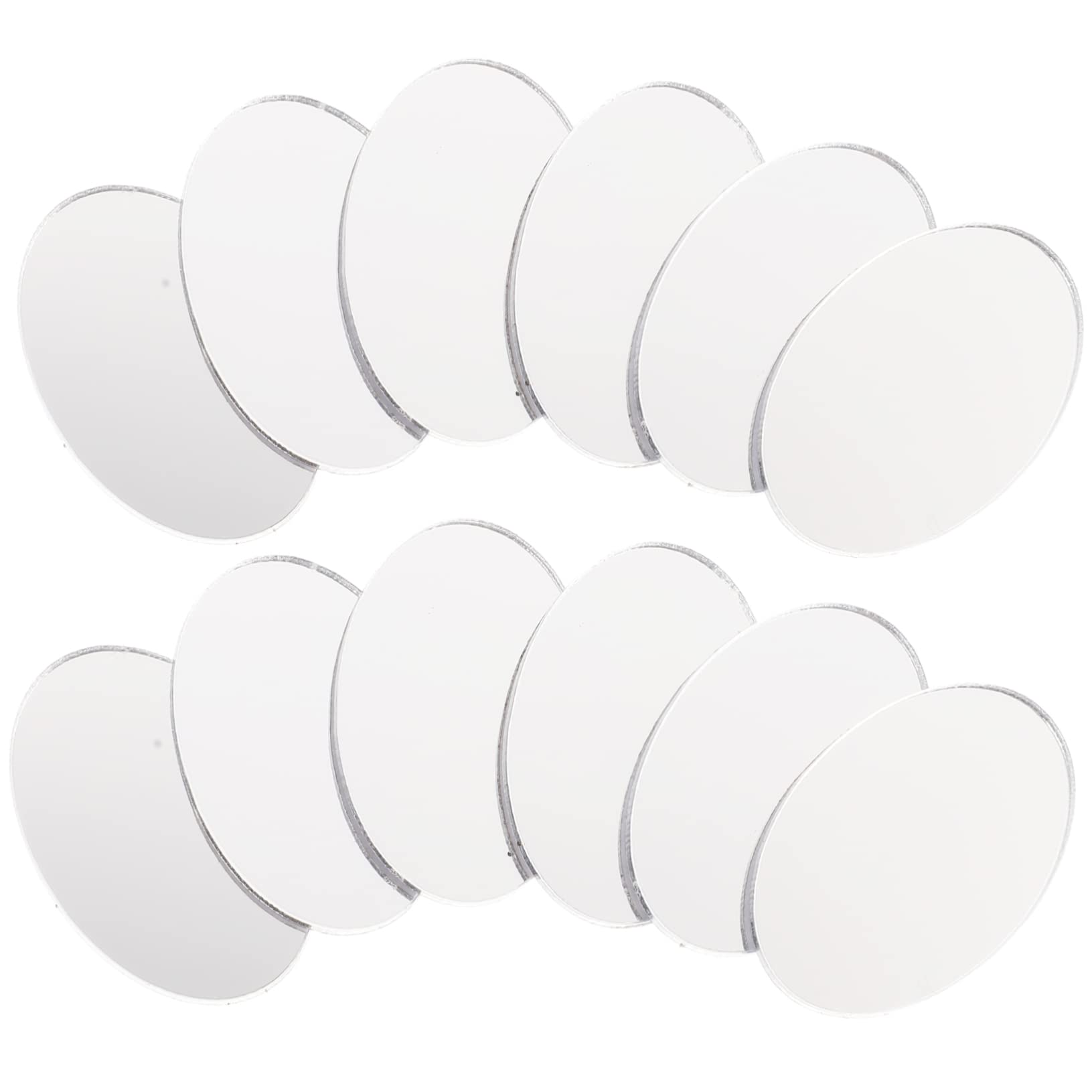 SUNGOOYUE Miroir Acrylique Décoratif Ovale Autocollant Mural Art Maison Bricolage Décor sans Cadre Miroirs 18 Pièces 44 * 30 Cm pour Salon Salle de Jeux pour Enfants