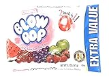 Charms Blow Pops Assorted Bubble Gum Filled Pops, 5.20 oz Extra Value (3-Bags)