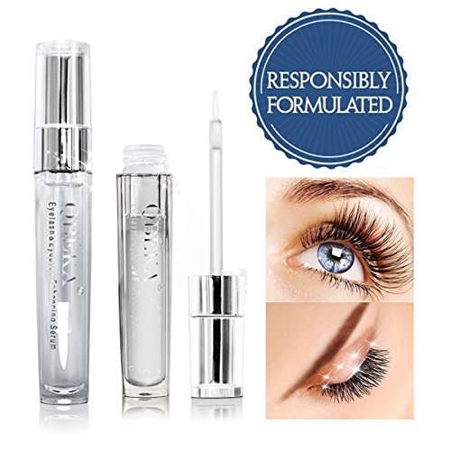 QBEKA Eyelash Growth Enhancer & Eyebrow Serum for Long, Luscious Lashes & Brows - Lash Serum with High Potency Natural Lash Growth Formula