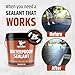 Liquid Rubber Waterproof Sealant – DIY Leak Repair Coating for Flat, Metal & Low Slope Roofs, Foundations, Gutters & More – Flexible Protective Membrane - Black - 1 Gallon