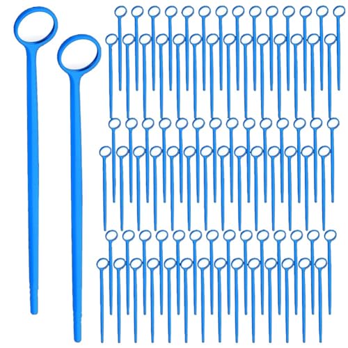 Glayent Espejo dental desechable, 300 unidades, antiempañamiento, empaquetado individualmente, para el cuidado dental y bucal, color azul