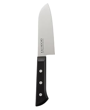 Kai Hocho Premium Santoku Kitchen/Vegetable Knife, 6.77 Inch Blade, Black, Carbon_Steel - image, photos