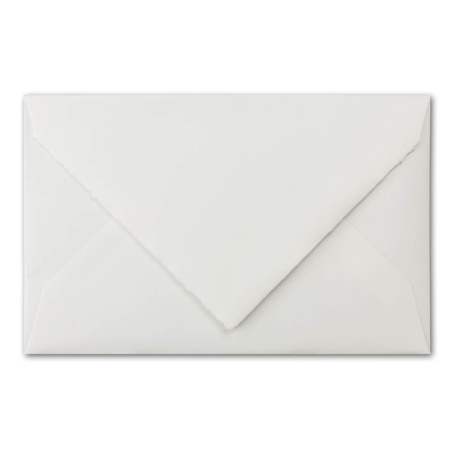 100 sztuk kopert C5 Vintage na listy, papier czerpany, 16,2 x 22,9 cm, białe, półmatowe, prążkowane, wysokiej jakości koperty
