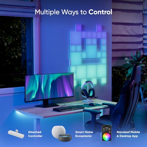 Image of Nanoleaf Blocks Smart LED Wall Light Panels, Combo S 4PK