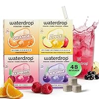 waterdrop® Mele e Bacche Set – 48 cubetti waterdrop per acqua – Pacchetto di prova con 4 gusti aromatizzanti – insaporitore senza zucchero – acqua aromatizzata in forma di cubetti – Microdrink Set