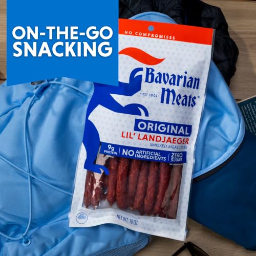 Bavarian Meats Lil' Landjaeger Meat Sticks, Smoked Sausage Protein Snacks, Zero Sugar, Great Source of Protein, Gluten Free, Keto Friendly Low Carb Snack, 10 Ounce - image 6