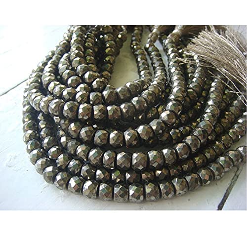 Perles de pyrite de 7.5mm LKBEADS en fil de 8 pouces pour ateliers créatifs et bijoux d'été