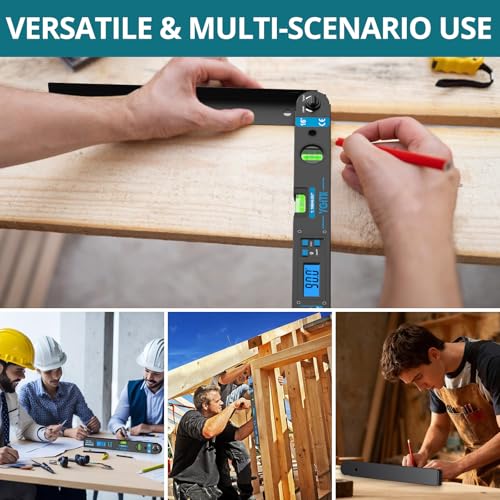 Buscador digital de ángulos 225° con pantalla LCD y nivel miniatura 6