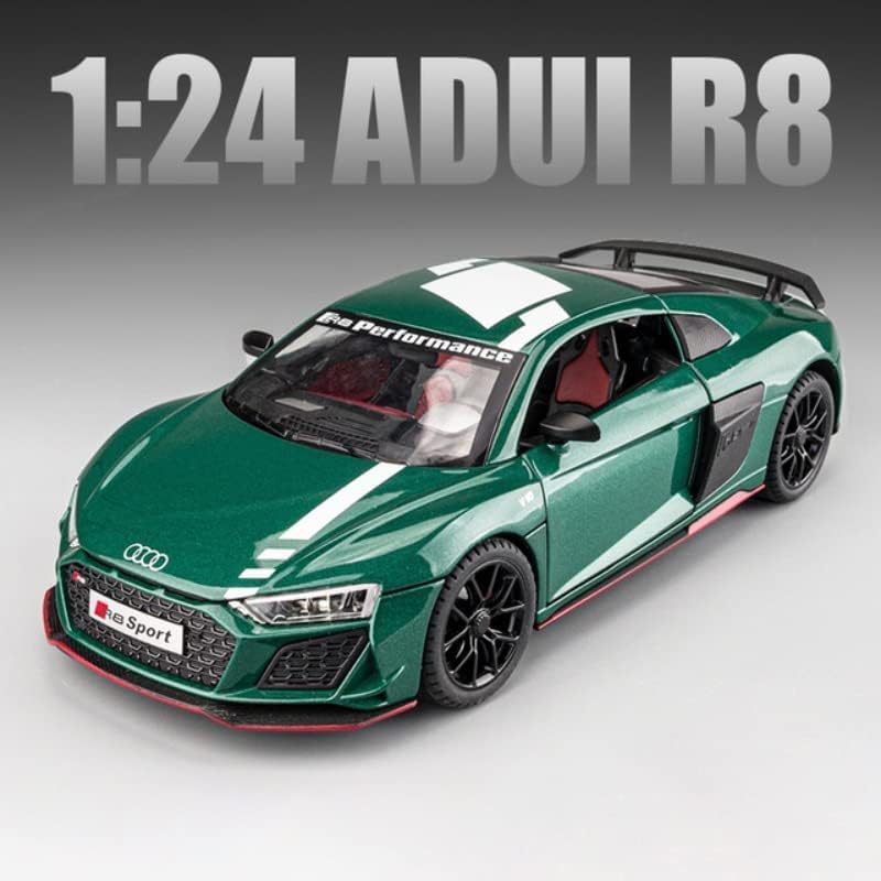 Image of SPITEN Audi R8 1:24 Diecast Scale Model Metal Pull Back Toy car for Kids with Openable Doors & Light, Music Toy Vehicle for Kids - Colors as Per Stock
