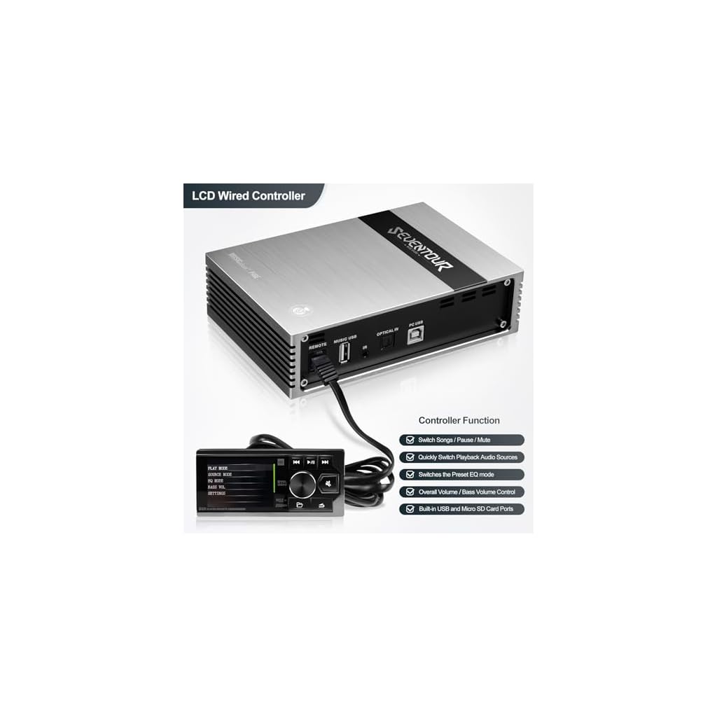 Seventour P48E DSP Car Audio Equalizer Amplifier, 31Band Graphic