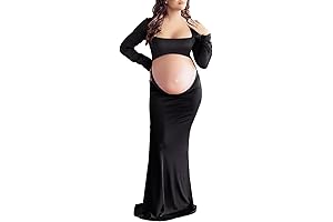 Flattering Open-Belly Maternity Dress for Captivating Photography Sessions