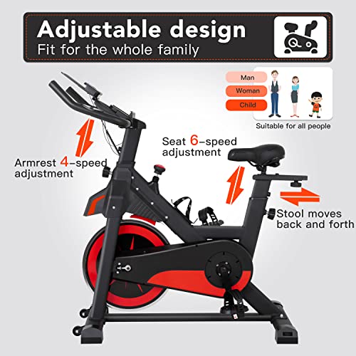 Exercise Bike Indoor Cycling Bike Stationary,Fitness Training Bike With Comfortable Seat Cushion And Resistance,Cup Holder,Lcd Monitor Workout Bike For Home Cardio Workout Fitness Machine (Black) #TOP1