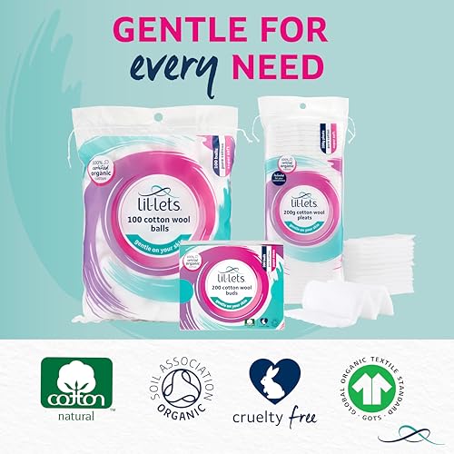 Lil-Lets Cotton Wool Pleats, 200g, Certified Organic, 100% Pure Cotton Wool, Soft and Absorbent, Gentle on Skin, Dermatologically Tested - Image 7