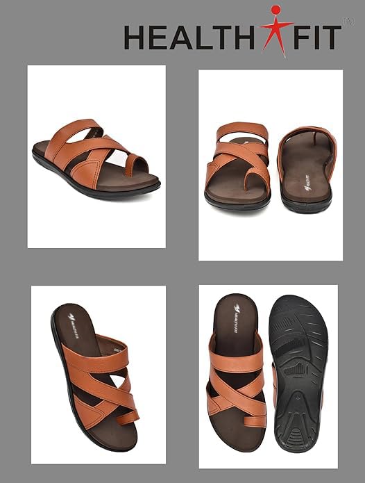 Image of HEALTH FIT Extra Soft Diabetic & Orthopedic Slippers /Doctor Chappal & Foortwear-Men