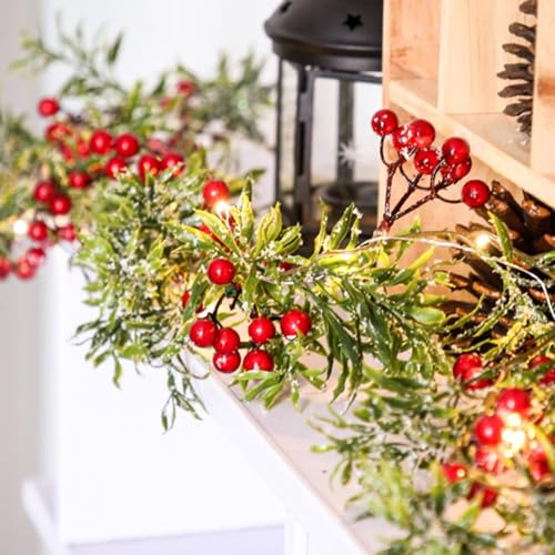 Guirlande de Noël artificielle 1,75m sans perte d'aiguilles pour table - 7