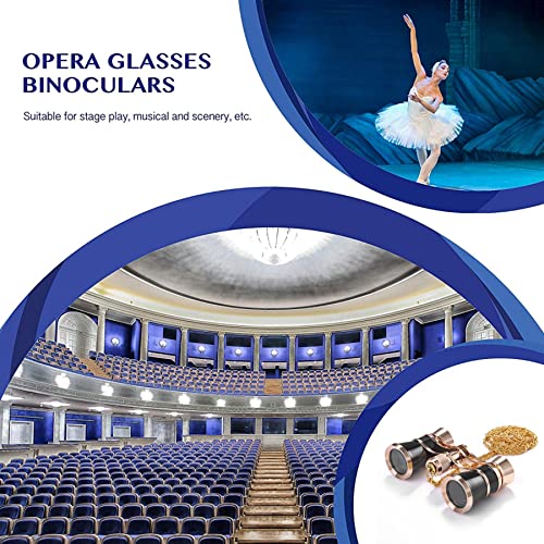 Binoculares tipo anteojos 3x25 compactos para teatro miniatura 4
