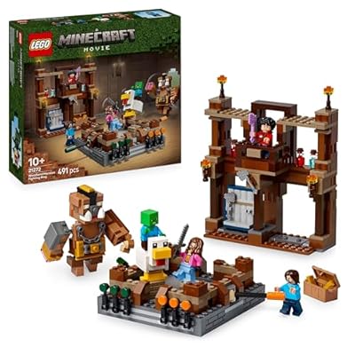 LEGO Minecraft Magione della Foresta: Ring di Combattimento - Giocattolo Interattivo con i Personaggi di Steve  Baby Zombie  Garret e Henry - Set da Gamer per Bambini e Bambine 10+ Fan del Film 21272