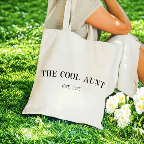 Image of Pavolini Aunt Gifts, Canvas Tote Bag, Best Auntie Gift Ideas, Gifts for Aunt for Birthday, Christmas, Cool Aunt Bag for Shopping