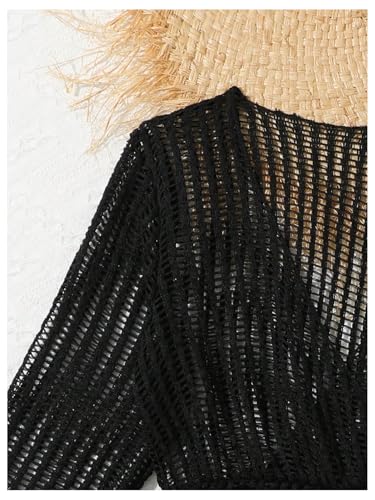 OYOANGLE Girl's 3 Piece Swimsuit Triangle Halter Bikini Set with Mesh Romper Cover Ups3