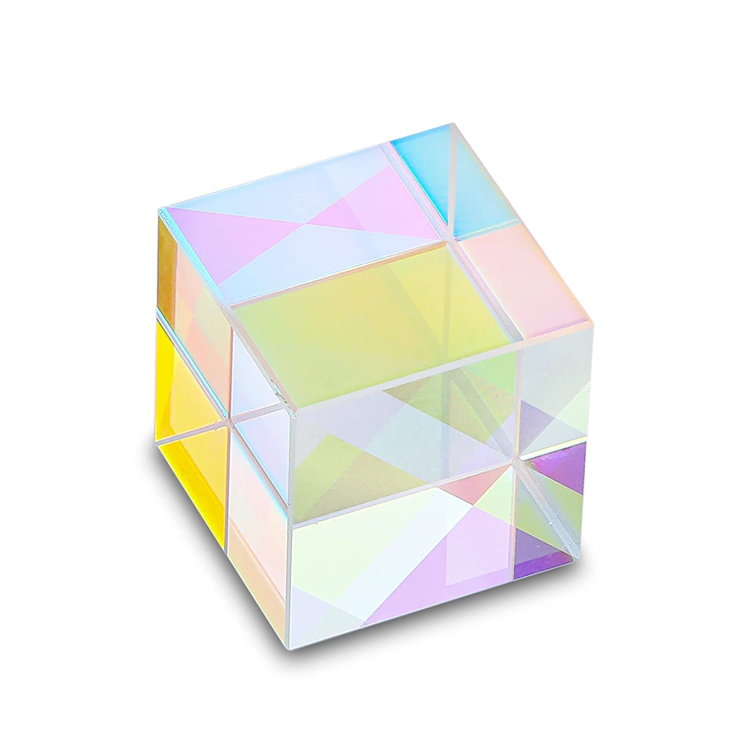 THE WHITE SHOP Optical Prism Cube, for Home or Office Toys Science Learning Cube Prism, Desktop Toys Home Decorations