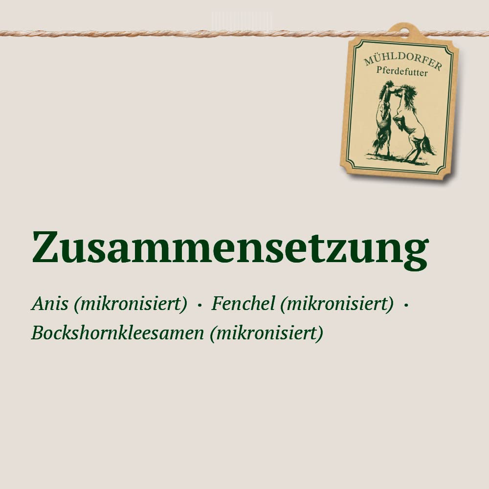 Mühldorfer Pferdefutter Mühldorfer Bronchopur Herbal - 1,8 kg - Fördert das Abhusten - Beruhigt Atemwege - Wohltuender Inhalier-Effekt