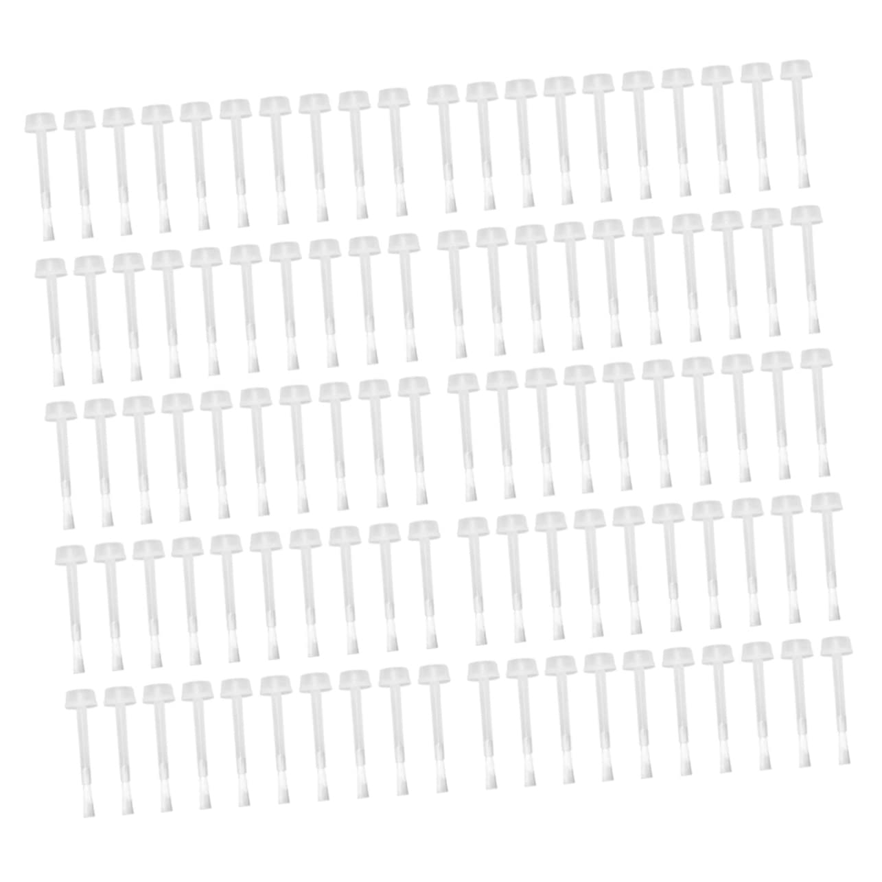 NIYANGLE 400pcs Nail Polish Brush Nail Polish Replacement Applicator Nail Dip Nail Art Nails Women Color Oil Nail Brush Replacement Manicure Tools White