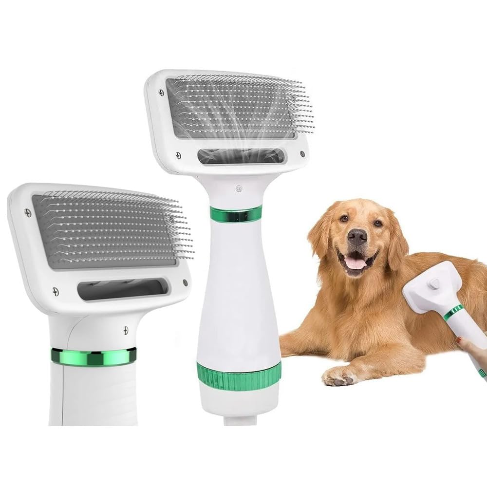 Secador para perros y gatos 2 en 1 portátil silencioso, secador para perros, cepillo profesional para gatos, cardador para perros, soplador para perros, secador para perros y gatos de todos los