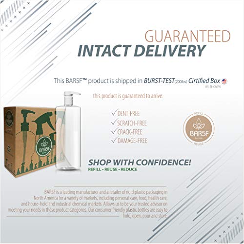 Bar5F 16.9 Oz. Empty Pump Bottles for Shampoo Lotion Body Wash Moisturizer Face Cream Liquid Hand Soap Crystal-Clear BPA Free 3-Pack4