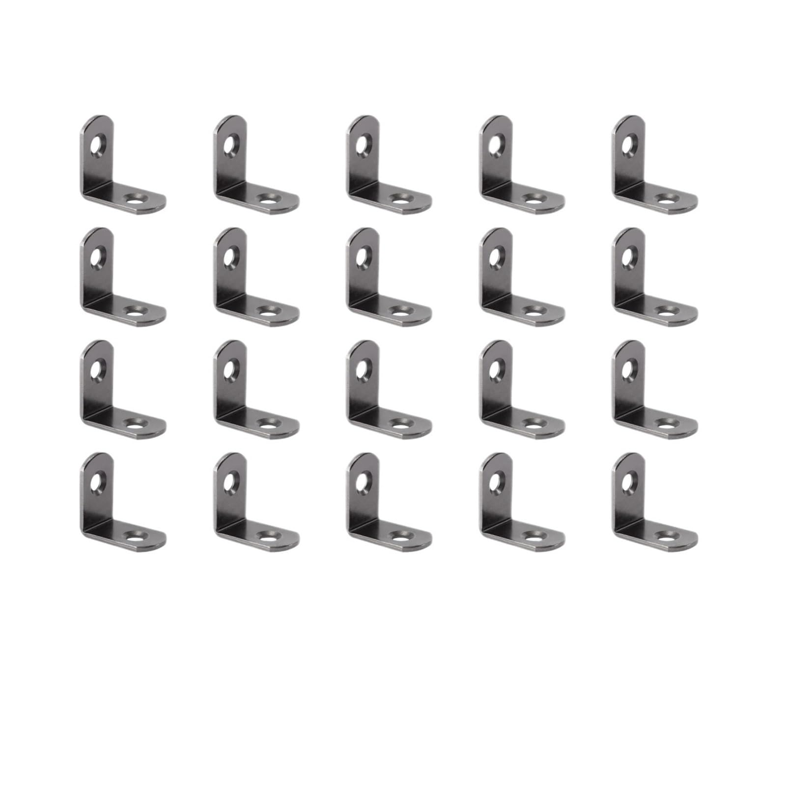 Hzomif One Color 40Pcs Small L Brackets 90 Degree Right Angle Corner Brace 2Mm Thick