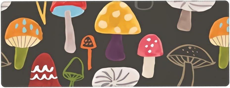 Amazon Lkdeq カラフルなキノコデスクトップおよびラップトップ用のマウスパッド滑り止めキーボードパッド Lkdeq 家電 カメラ