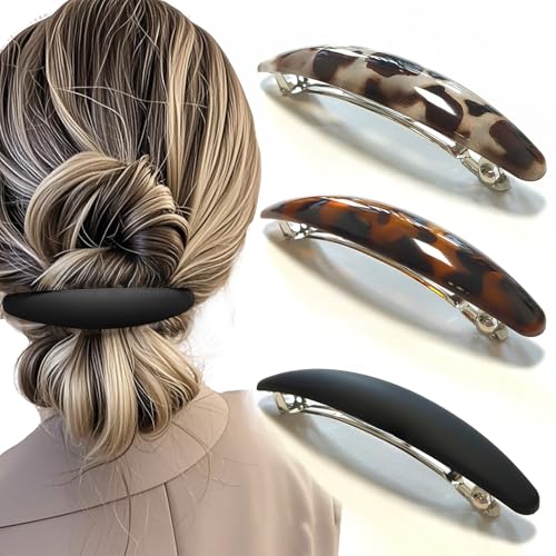 Markuii barrette cheveux grand 4 pouces femme 3 pack antidérapant