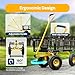 VIVOHOME Heavy Duty 880 Lbs Capacity Mesh Steel Garden Cart Folding Utility Wagon with Removable Sides and 4.10/3.50-4