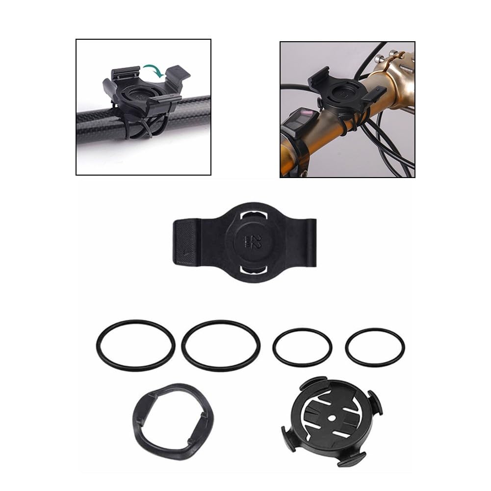 Supporto da manubrio per Garmin Fenix 3, 5X, 5X, Plus, 6X, 7X, per Fenix 8, Enduro MK1, MK2, D2, Pro, GT3, GT4, colore: nero