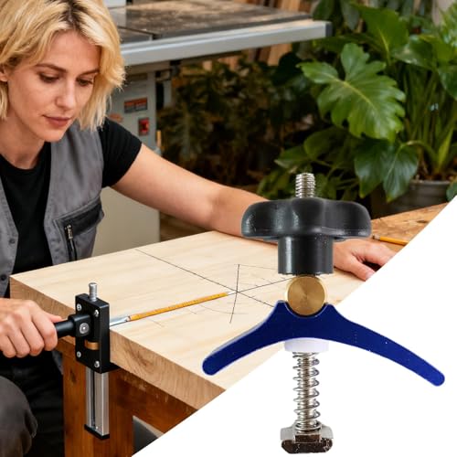 Abrazadera de pista en T para herramientas de carpintería con sujeción ajustable de metal 5