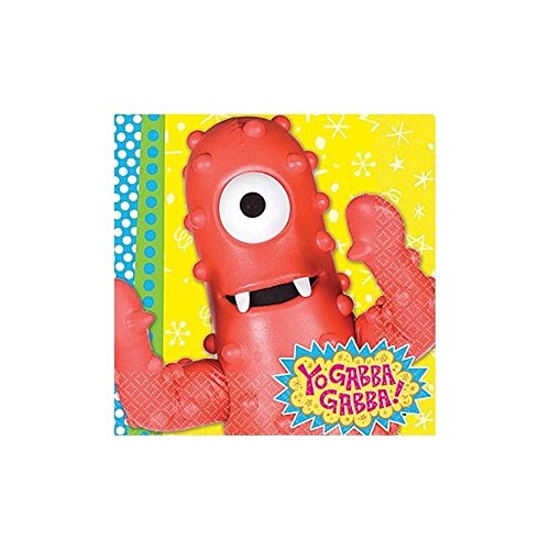 Serviettes Yo Gabba Gabba multicolores pour goûter festif