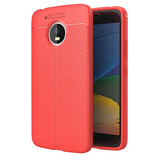 Coque Moto G5 protection TPU souple rouge housse arrière Motorola