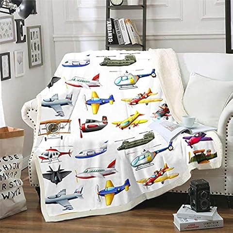 Aircraft Sherpa Blanket by Erosebridal Cover