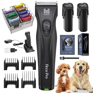 Moser Arco Pro Dog Clipper with Attachment Comb Set – Powerful Dog & Cat Clipper – 240 Minutes Shearing Time – Pet Hair Trimmer Quiet & Robust – Shaver, Trimmer for Paws