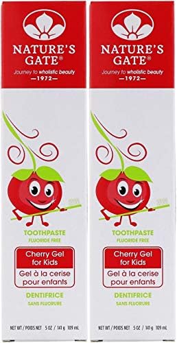 Nature's Gate Natural Toothpaste Fluoride Free, Cherry - 5 oz - 2 pk