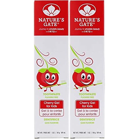 Nature's Gate Natural Toothpaste Fluoride Free, Cherry - 5 oz - 2 pk Cover