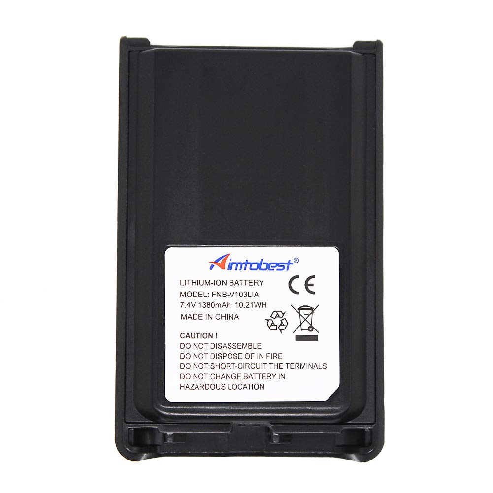 FNB-V103LIA FNB-V103Li 1380mAh Li-ion Battery Compatible for Vertex VX-231 VX231 VX-230 VX230 VX-234 VX234 VX-228 VX228 FNB-V103 FNB-V104 (Fits for CD-34/VAC-300 Charger)