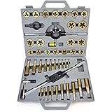 45 Pc Tap & Die Set Metric Mm Titanium Tungsten Steel Jumbo Thread Renew Tool