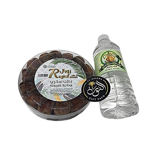 Al Madina Sukkary Rutub Fresh Dates 500g with Zam Zam Water 500ml