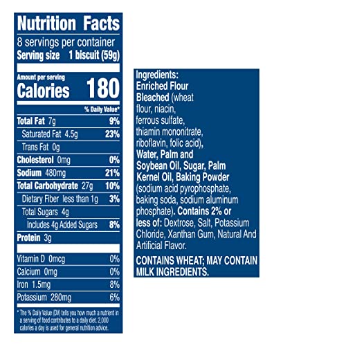 Pillsbury Grands! Southern Homestyle Buttermilk Biscuits, 16.3 Oz, 8 Ct #TOP7