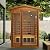 KUNSANA Outdoor Sauna 2 Person, Ceramic Infrared Saunas for Home, Ultra Low EMF Infrared Sauna, Mahogany Wood Home Sauna Room with Bluetooth Speakers, LED Reading Lamps, Chromotherapy Lights
