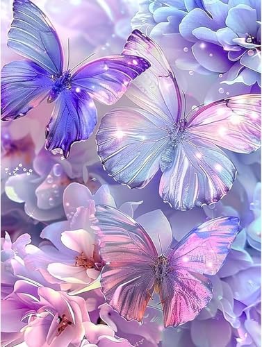 Image of Cross Stitch Kits for Adults - Butterfly Stamped Crossstitching Kits Preprinted 11 Count Cross-Stitch Kit for Beginner, 11CT Prestamped Easy Pattern Needlepoint Kits Crafts for Decor 15.7x11.8 inches