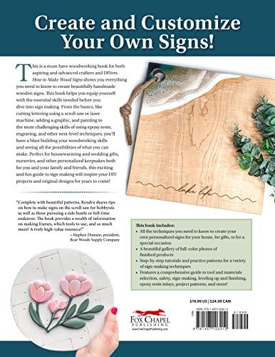 How to Make Wood Signs: Techniques for Creating Personalized Projects Using the Scroll Saw Plus Tips on Painting and Finishing (Fox Chapel Publishing) Custom Sign-making Tutorials for Woodcarvers - Image 2