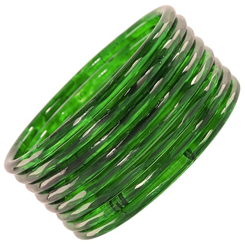 Image of ZULKA Designer Plain Glossy Glass Kada Set For Women & Girls With Diamond Cut Design | Fancy Designer Glass Bangles | Traditional Chudi | Kanch Ki Churi | Stylish Glass Kada For Wedding - Set Of 8